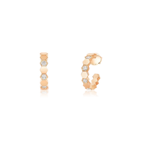 [Blue Jewels]Hollow Design Four-Leaf Clover Flower Shape Ring