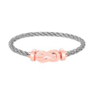 [
Bluetears-Jewels]CHANCE LARGE 8 FIGURE BUCKLE NO DIAMOND BRACELET ROSE GOLD