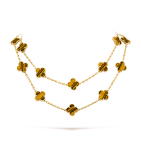[
Bluetears-Jewels]CLOVER 20 MOTIFS TIGER EYE ROSE GOLD