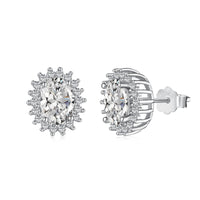 [Blue Jewels]Delicate Radiant Oval Cut Daily Earrings