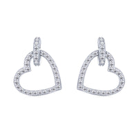 [Blue Jewels]Dainty Heart Shape Earrings