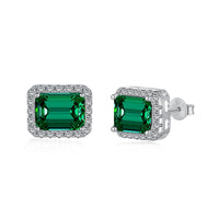 [Blue Jewels]Luxurious Dainty Emerald Cut Banquet Earrings