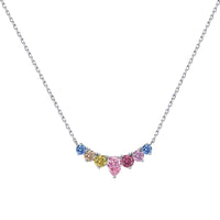 [Blue Jewels]Dainty Colorful Heart Necklace