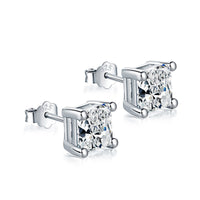 [Blue Jewels]Delicate Square Shape Earrings