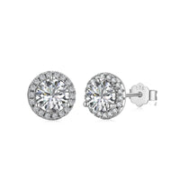 [Blue Jewels]Classic Princess Round Shape Earrings
