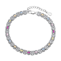 [Blue Jewels]Dazzling Radiant Multi Cut Daily Bracelet