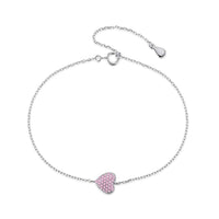 [Blue Jewels]Heart-Shaped Gentle and Versatile Bracelet