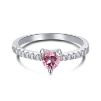 [Blue Jewels]0.5 Carat CaratEternity Charming Heart Shape Lover Ring