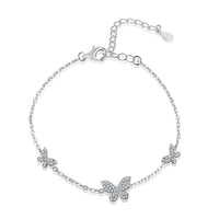 [Blue Jewels]Delicate Butterfly Pendant Bracelet