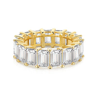 [Blue Jewels]0.75 Carat Elegant Emerald Cut Tennis Ring