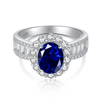 [Blue Jewels]1.5 Carat Dazzling Charming Oval Cut Banquet Ring