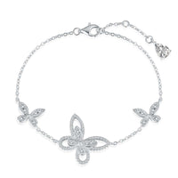 [Blue Jewels]Delicate Butterfly Pendant Bracelet