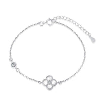 [Blue Jewels]Delicate Four Leaf Clover Bracelet