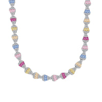 [Blue Jewels]Radiant Colorful Rainbow Necklace