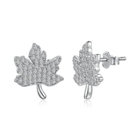 [Blue Jewels]Exquisite Maple Leaf Design Earrings