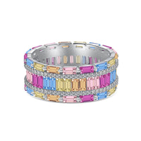 [Blue Jewels]Dazzling Colorful Radiant Cut Party Ring