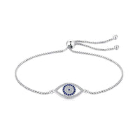 [Blue Jewels]Dazzling Eye Shape Necklace