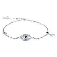 [Blue Jewels]Dainty Eye Shape Necklace