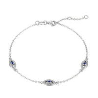 [Blue Jewels]Evil Eye Shape Pendent Necklace
