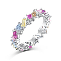 [Blue Jewels]Dazzling Polychromatic Multi cut Daily Ring