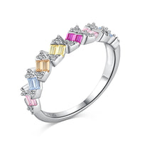 [Blue Jewels]Delicate Vibrant Emerald Cut Daily Ring