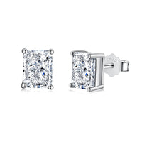 [Blue Jewels]Radiant Luxurious Princess Cut Daily Earrings