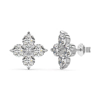 [Blue Jewels]Four-Leaf Clover Eight-Pointed Star Earrings