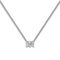 [Blue Jewels]4.0 Carat Elegant Radiant Cut Necklace