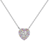 [Blue Jewels]Exquisite Heart Shape Necklace
