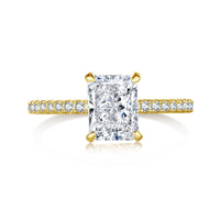 [Blue Jewels]2.0 Carat Dazzling Sparkling Radiant Cut Party Ring