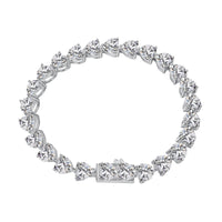 [Blue Jewels]0.75 Carat Elegant Romantic Heart Shape Lover Bracelet