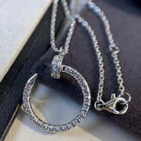[
Bluetears-Jewels]JUSTE NECKLACE SILVER DIAMONDS