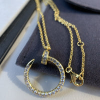 [
Bluetears-Jewels]JUSTE NECKLACE GOLD DIAMONDS