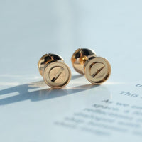 [
Bluetears-Jewels]LOVE EARRINGS PINK GOLD 10MM