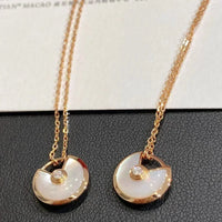 [
Bluetears-Jewels]AMULETTE ROSE GOLD MOP NECKLACE