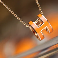 [
Bluetears-Jewels]POP H PEDANT PINK GOLD