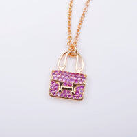 [
Bluetears-Jewels]CONSTANCE PEDANT PURPLE DIAMOND NECKLACE
