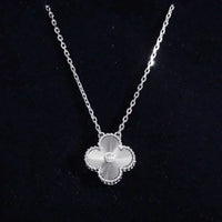 [
Bluetears-Jewels]CLOVER  15MM DIAMOND LASER NECKLACE SILVER
