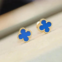 [
Bluetears-Jewels]CLOVER MINI 9.5MM TURQUOISE EARRINGS