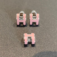 [
Bluetears-Jewels]MINI POP H SILVER EARRINGS PINK