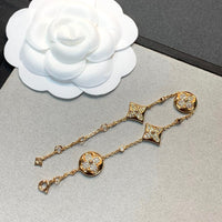 [
Bluetears-Jewels]STAR AND SUN 4 MOTIFS GOLD DIAMONDS BRACELET