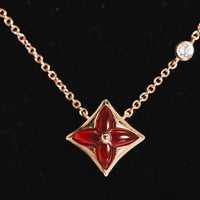 [
Bluetears-Jewels]STAR NECKLACE PINK GOLD 1 DIAMOND