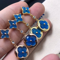 [Blue Jewels]STAR AND SUN AGATE DIAMOND EARRINGS