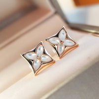 [
Bluetears-Jewels]STAR MOP PINK GOLD EARRINGS