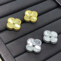 [
Bluetears-Jewels]CLOVER MINI 9.5MM LASER EARRINGS