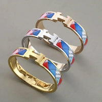 [Blue Jewels]H BRACELET DOTTED BORDER 12MM