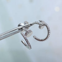 [
Bluetears-Jewels]JUSTE EARRINGS 12.75MM SILVER DIAMOND