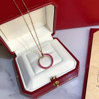 [
Bluetears-Jewels]JUSTE NECKLACE GOLD RED DIAMONDS