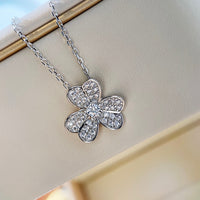 [
Bluetears-Jewels]CLOVER DIAMOND NECKLACE SILVER