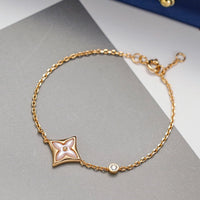 [
Bluetears-Jewels]STAR 1 DIAMOND PINK GOLD BRACELET